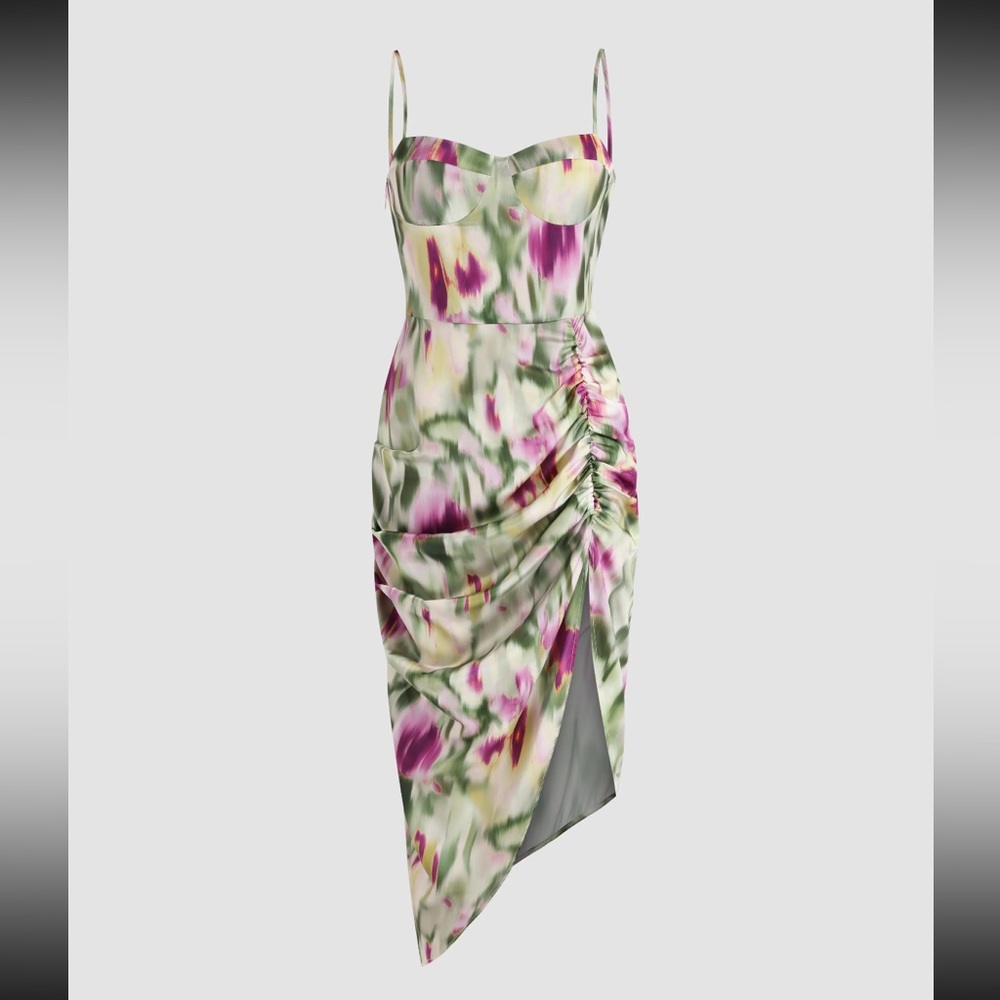 Colorful Abstract Print Dress